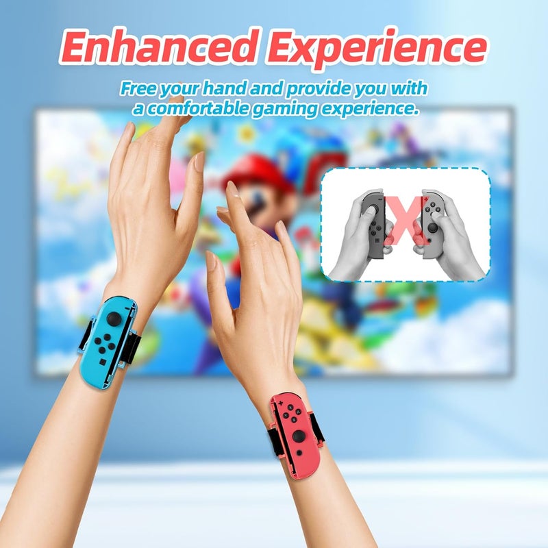 JoyHood Wrist Band Straps for Switch 2, Adjustable Elastic Strap Switch Controller Accessories compatible with Dance Game, ONLY for Switch 2 (2 Pack) - Image 5